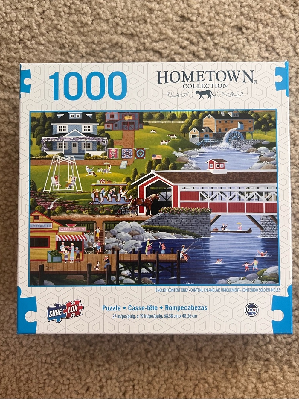 1000 Piece Jigsaw Puzzle - Sunday at the Covered Bridge